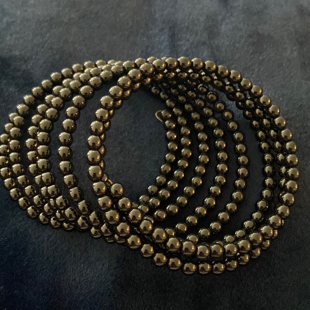 Grey coiled bracelet